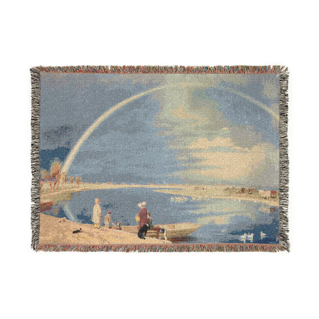 William Turner - An April Shower A View from Binsey Ferry Near Oxford, Looking Towards Port Meadow and Godstow | Woven Tapestry Blanket