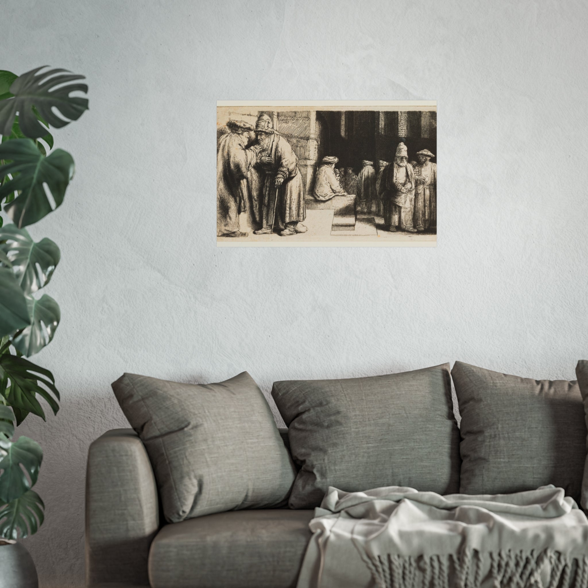 Rembrandt van Rijn - Jews in the Synagogue | Fine Art Poster