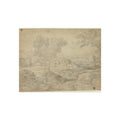 Follower of Nicolas Poussin - Italianate Landscape with Buildings | Fine Art Poster