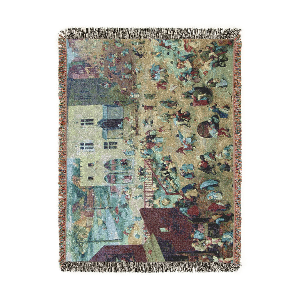 -2022-02-07 Children's Games, Pieter Bruegel the Elder, West Street, Cromer, Norfolk | Woven Tapestry Blanket