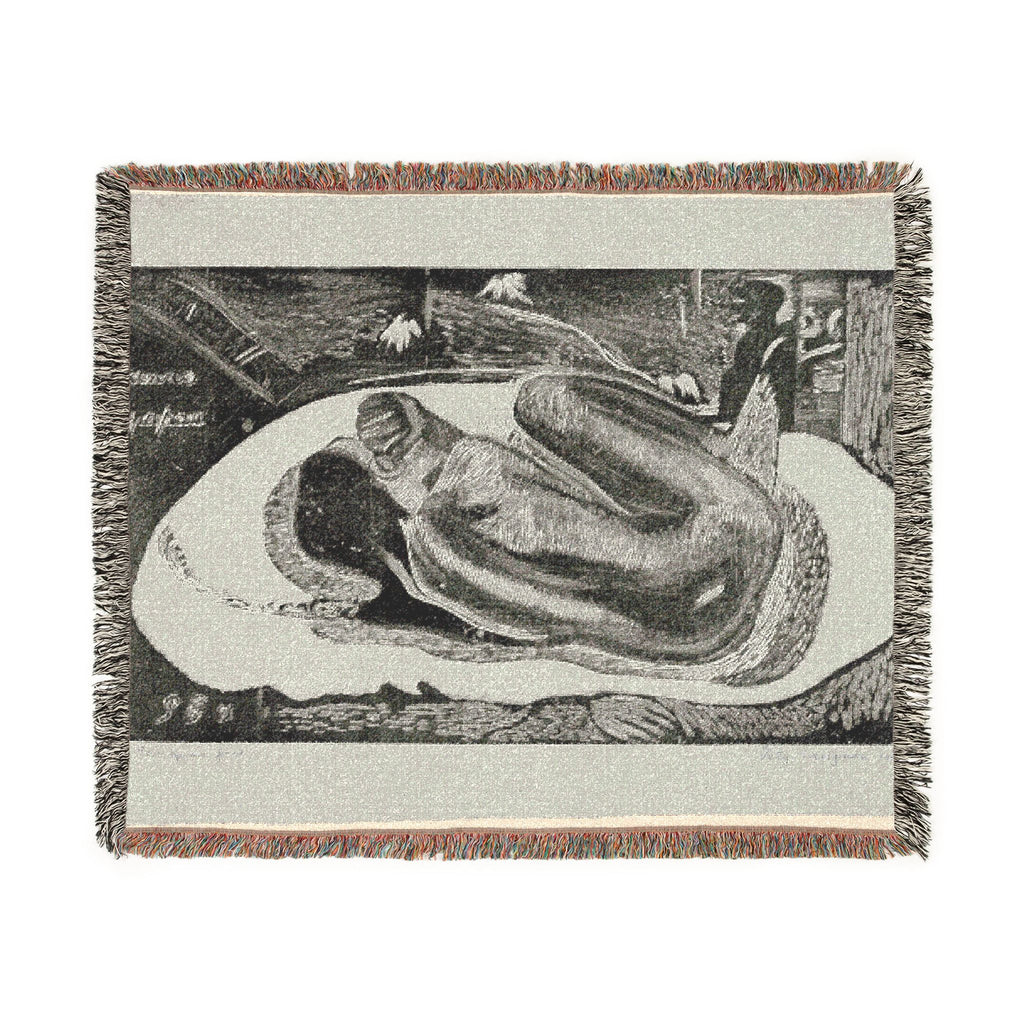 Paul Gauguin - Manao tupapau (She Thinks of the Ghost or The Ghost Thinks of Her), from the Noa Noa Suite | Woven Tapestry Blanket