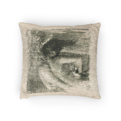 After the Bath Edgar Degas Woven Pillow
