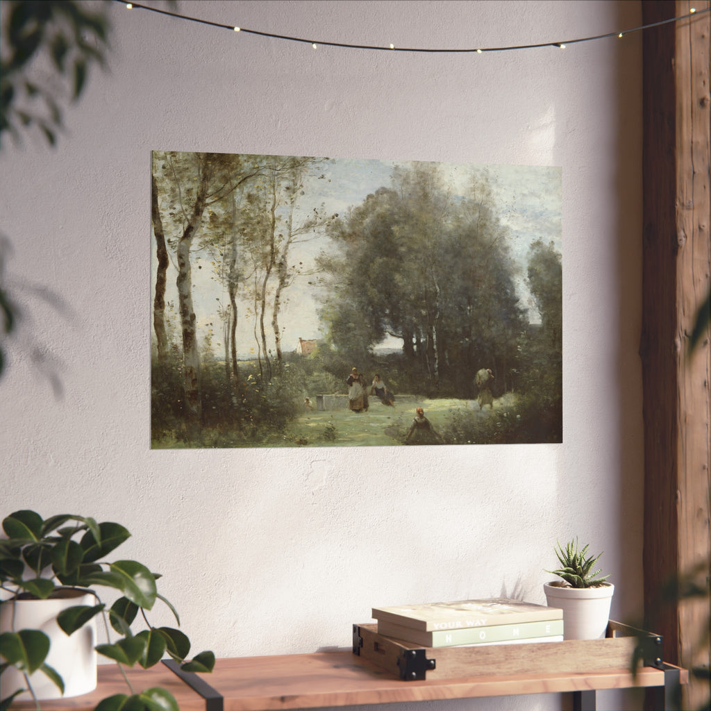Jean Baptiste Camille Corot - Arleux-Palluel, The Bridge of Trysts | Fine Art Poster