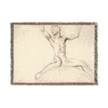 John Singer Sargent - Seated Male Nude, Arms Uplifted | Woven Tapestry Blanket