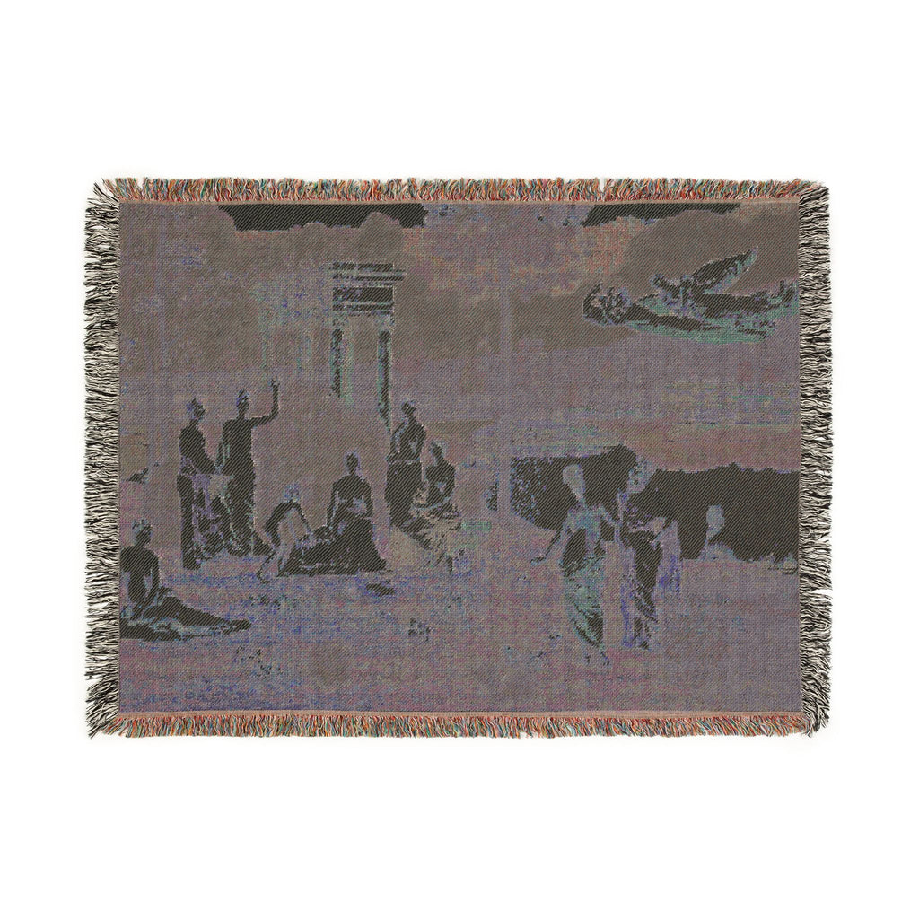 Pierre Puvis de Chavannes - The Sacred Grove, Beloved of the Arts and the Muses | Woven Tapestry Blanket