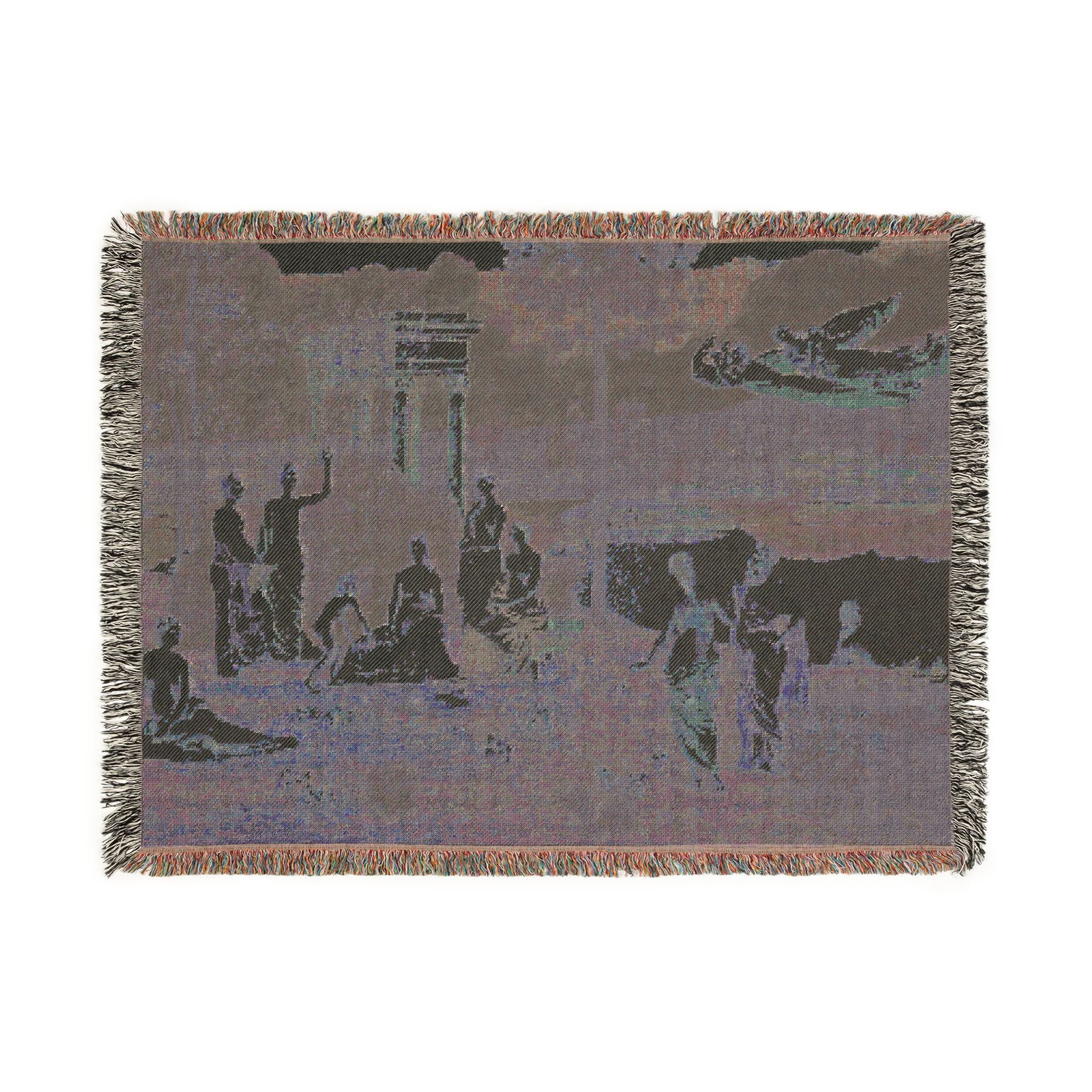 Pierre Puvis de Chavannes - The Sacred Grove, Beloved of the Arts and the Muses | Woven Tapestry Blanket