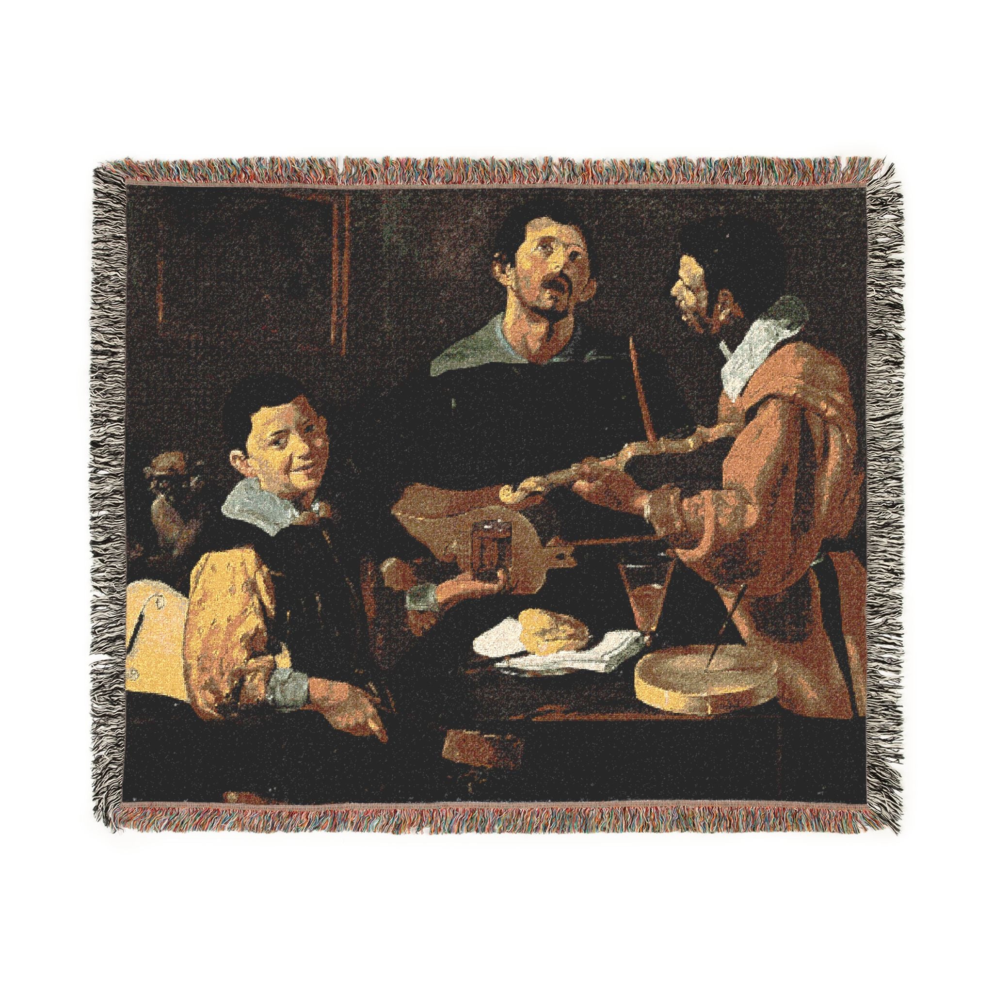 Diego Velázquez - The Three Musicians - Google Art Project | Woven Tapestry Blanket