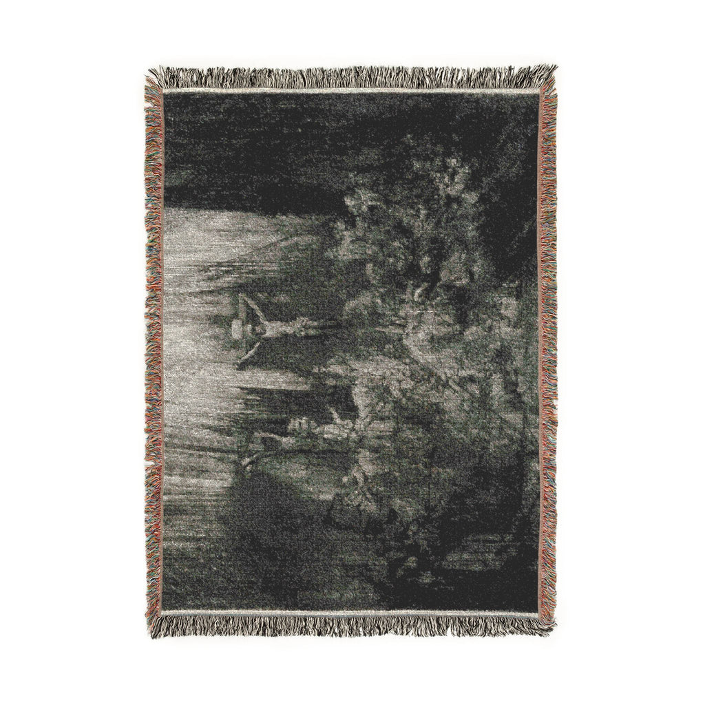 Rembrandt van Rijn - Christ Crucified between the Two Thieves The Three Crosses | Woven Tapestry Blanket