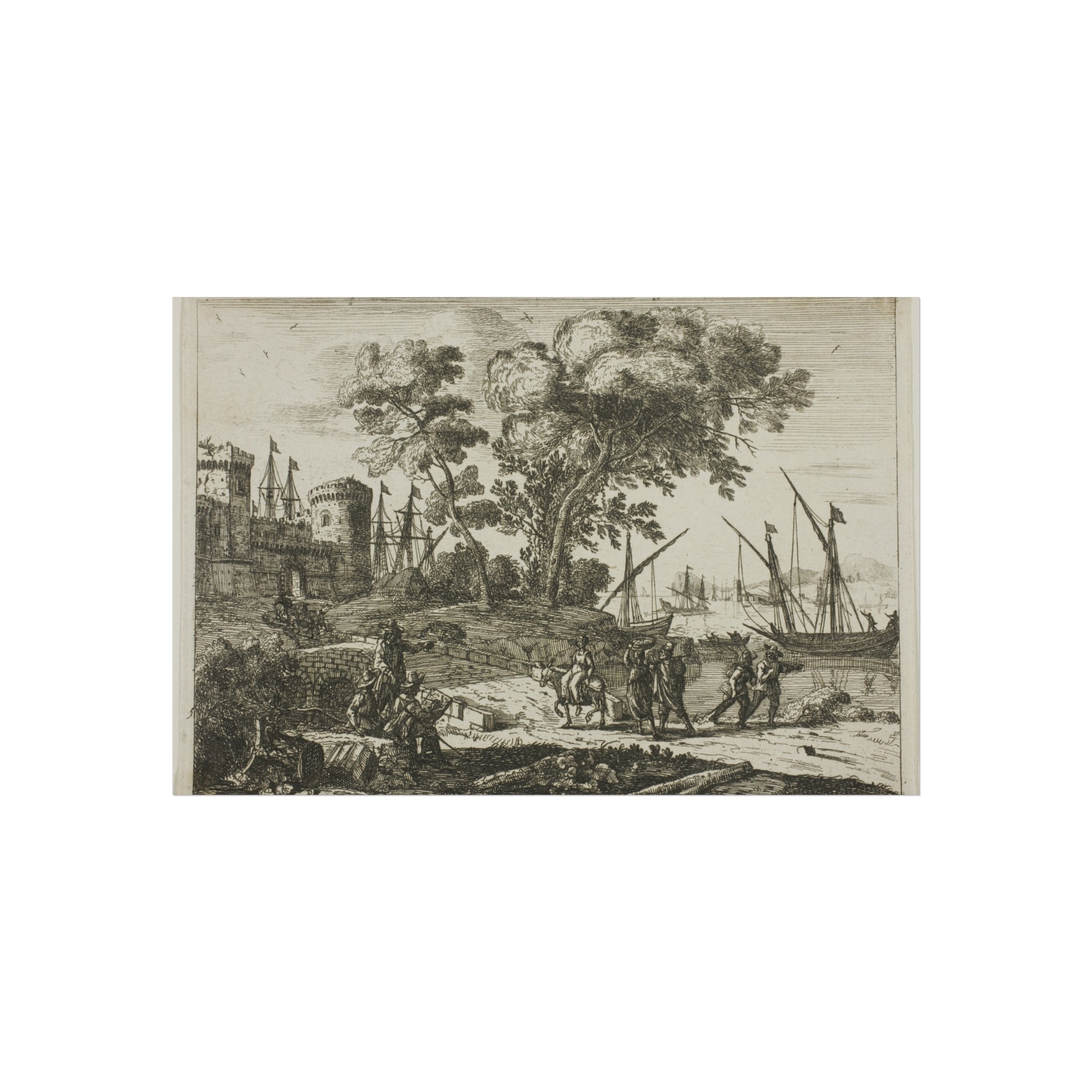 Claude Lorrain - Coast Scene with an Artist Drawing | Fine Art Poster