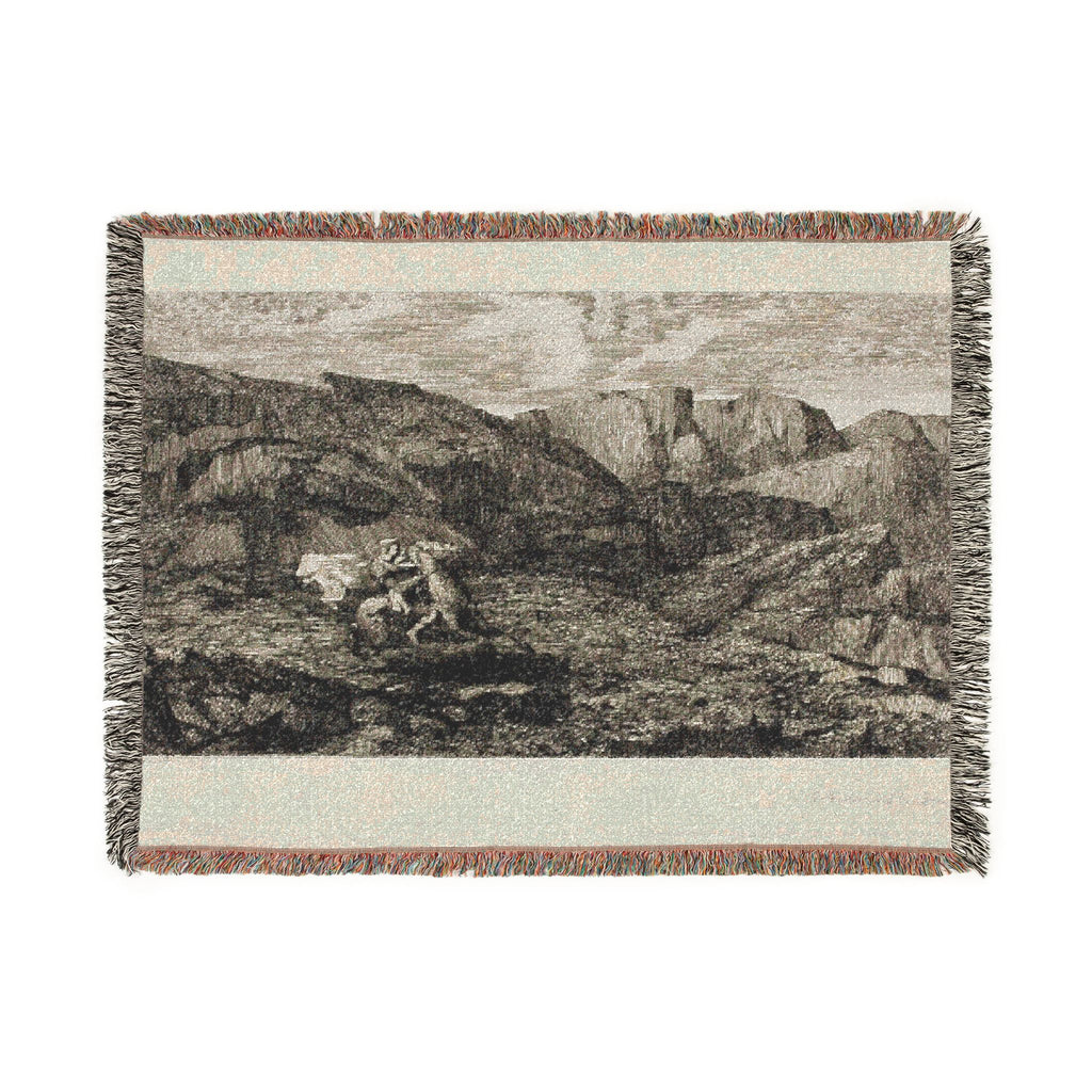 Odilon Redon - Fear | Woven Tapestry Blanket