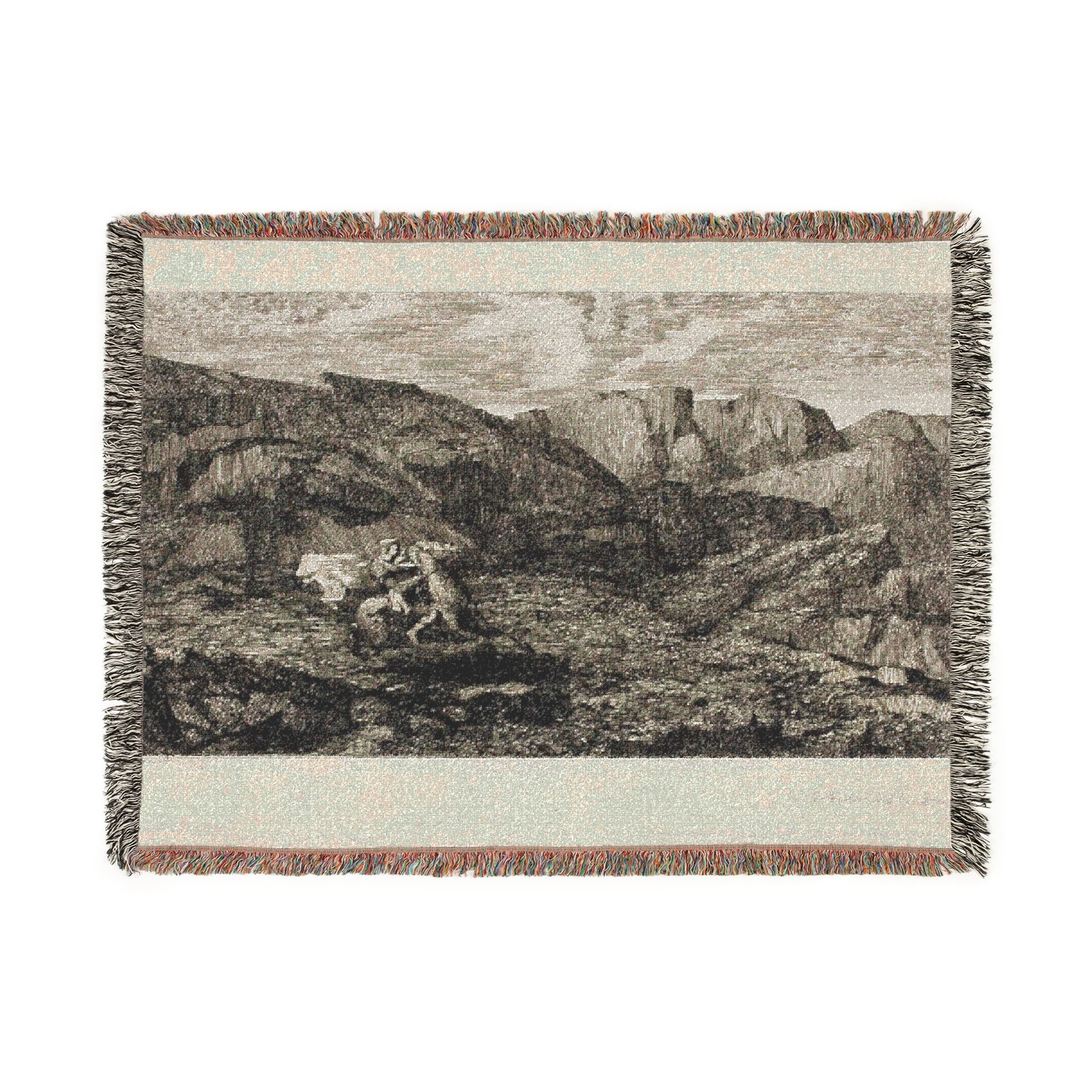 Odilon Redon - Fear | Woven Tapestry Blanket
