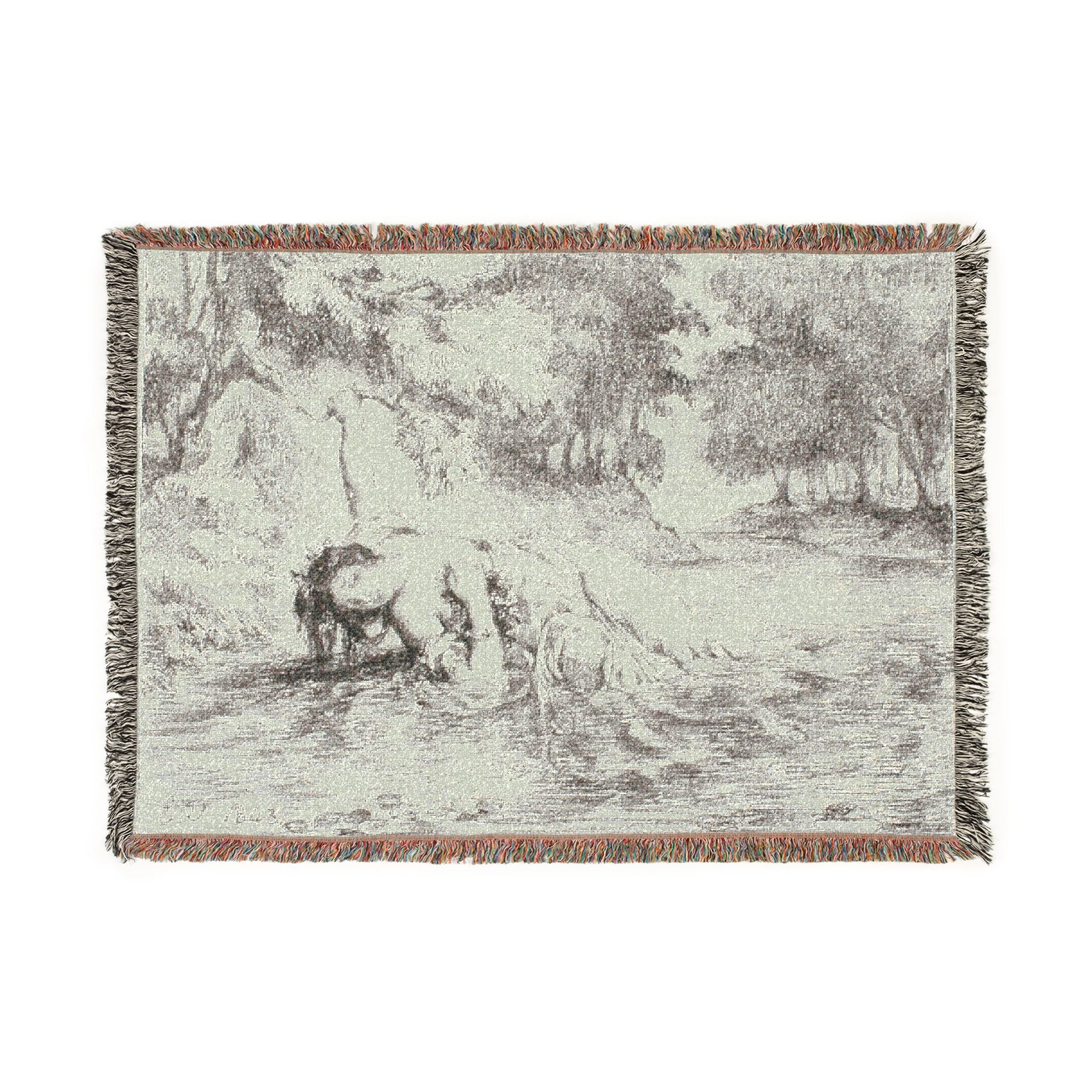 Eugène Delacroix - Ophelia's Death | Woven Tapestry Blanket