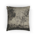Jean Baptiste Camille Corot - In the Dunes Souvenir of the Woods of the Hague | Woven Pillow