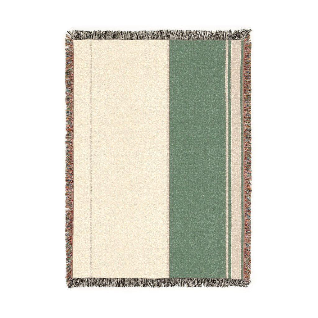 Grove Throw — Warm White · Olive · Sand