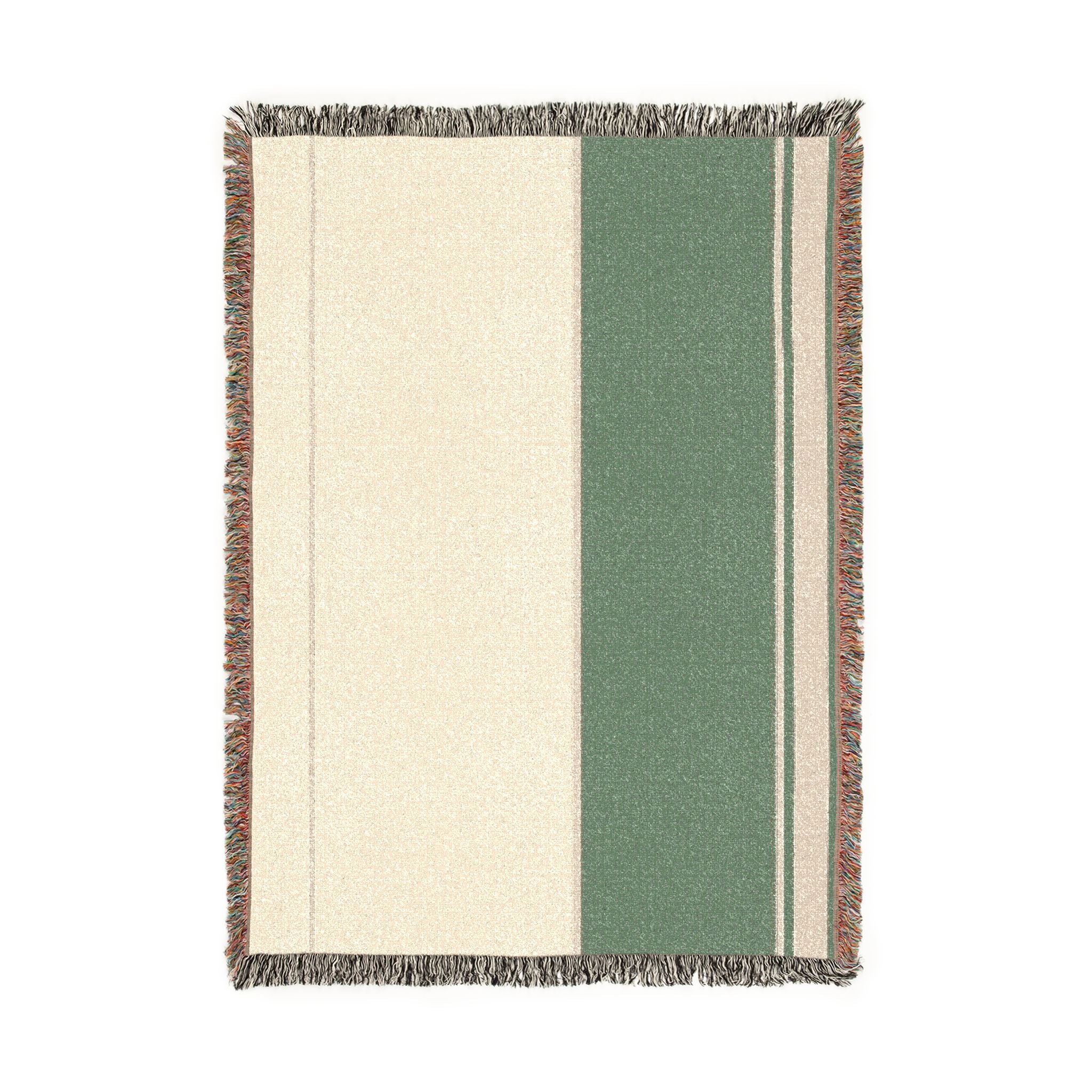 Grove Throw — Warm White · Olive · Sand