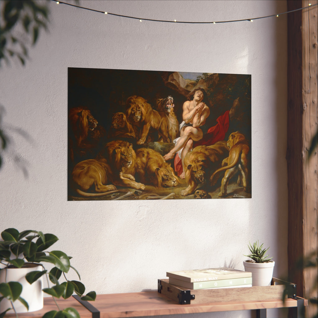Sir Peter Paul Rubens - Daniel in the Lions' Den - Google Art Project | Fine Art Poster