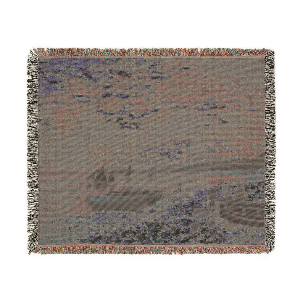 Claude Monet - The Beach at Sainte-Adresse | Woven Tapestry Blanket