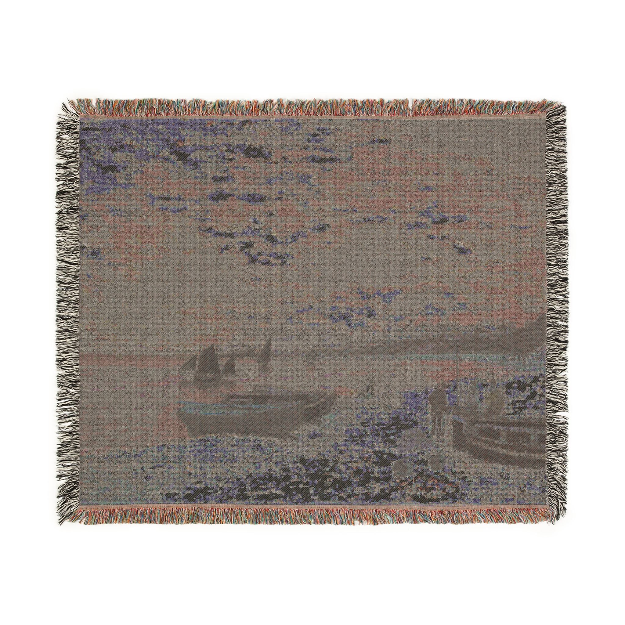 Claude Monet - The Beach at Sainte-Adresse | Woven Tapestry Blanket