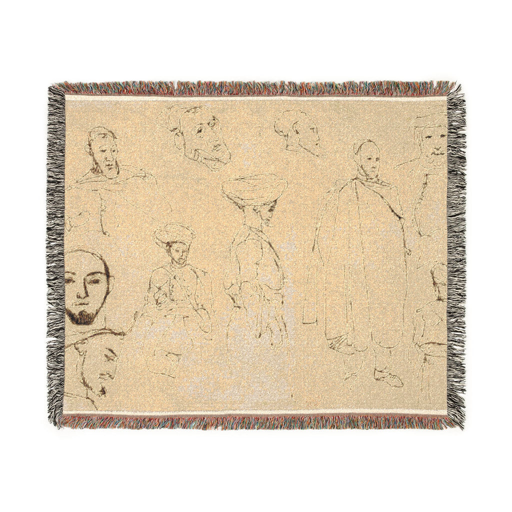 Eugène Delacroix - Sketches of Algerian Men | Woven Tapestry Blanket