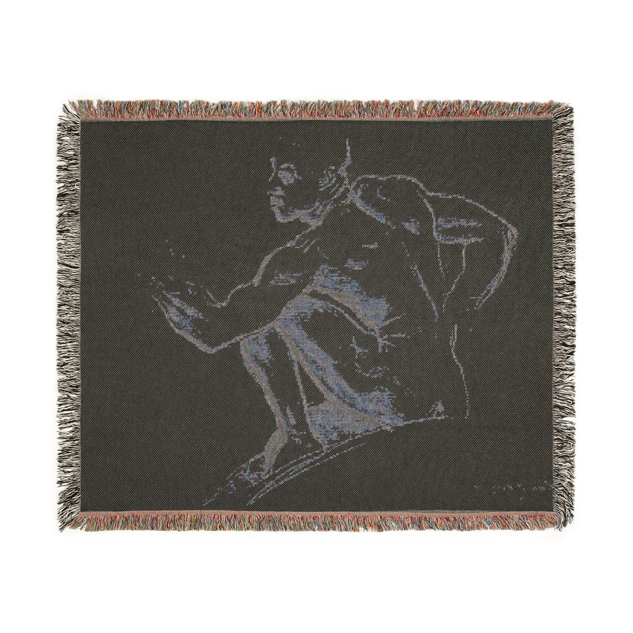 John Singer Sargent - Seated Male Nude | Woven Tapestry Blanket