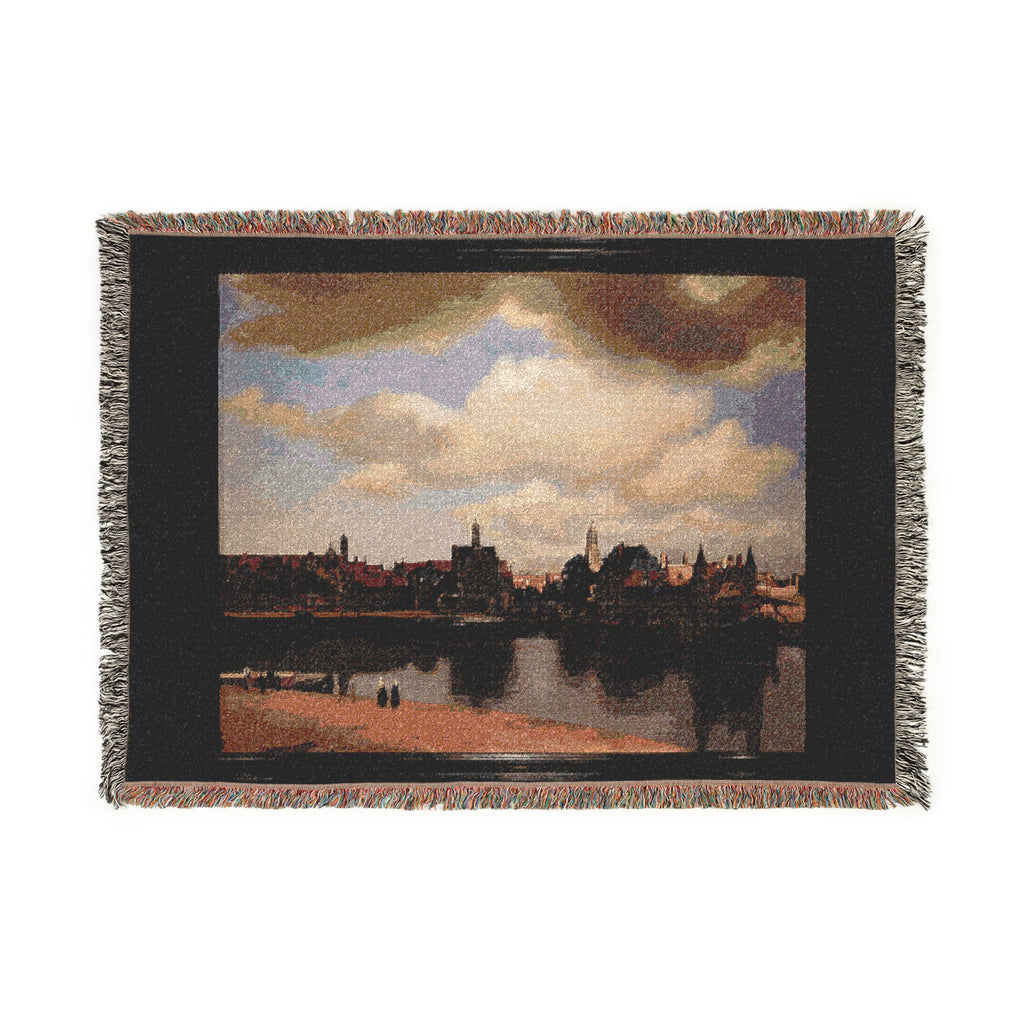 Johannes vermeer, veduta di delft, 1660-61 ca. 01 | Woven Tapestry Blanket