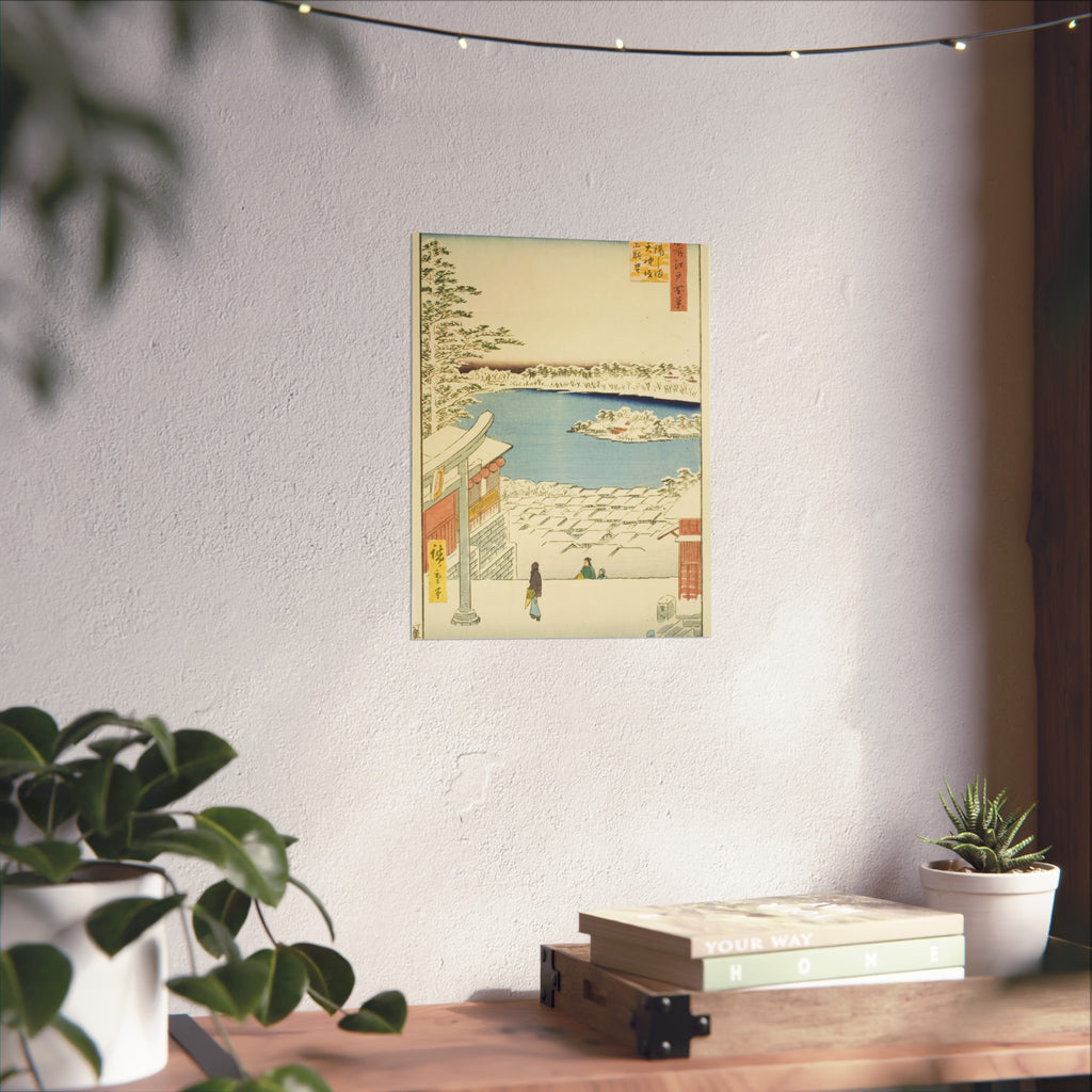 Utagawa Hiroshige - Hilltop View, Yushima Tenjin Shrine | Fine Art Poster