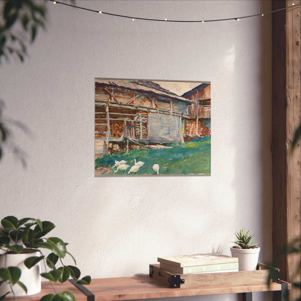 John Singer Sargent - Woodsheds, Tyrol | Fine Art Poster