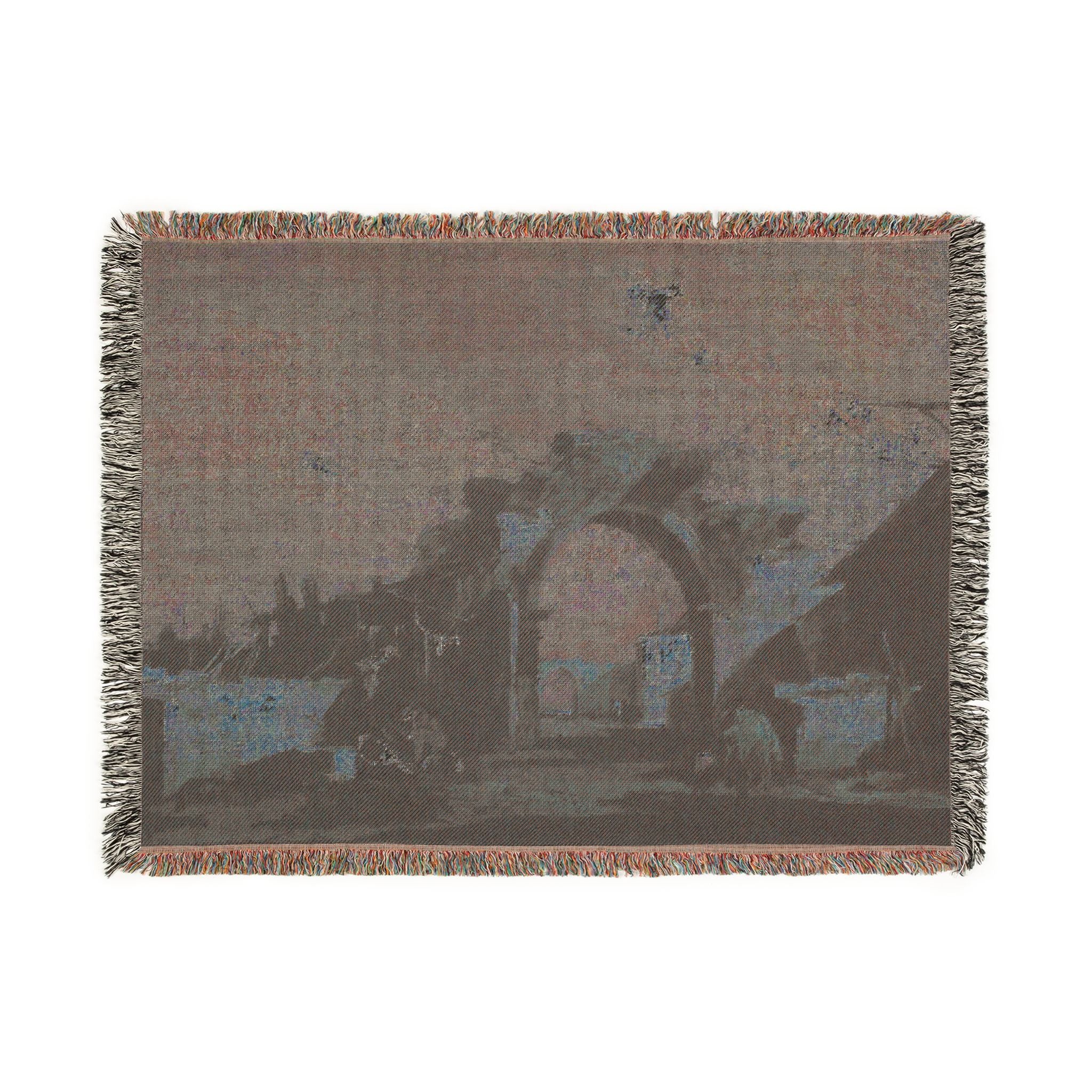 Francesco Guardi - Ruined Archway | Woven Tapestry Blanket