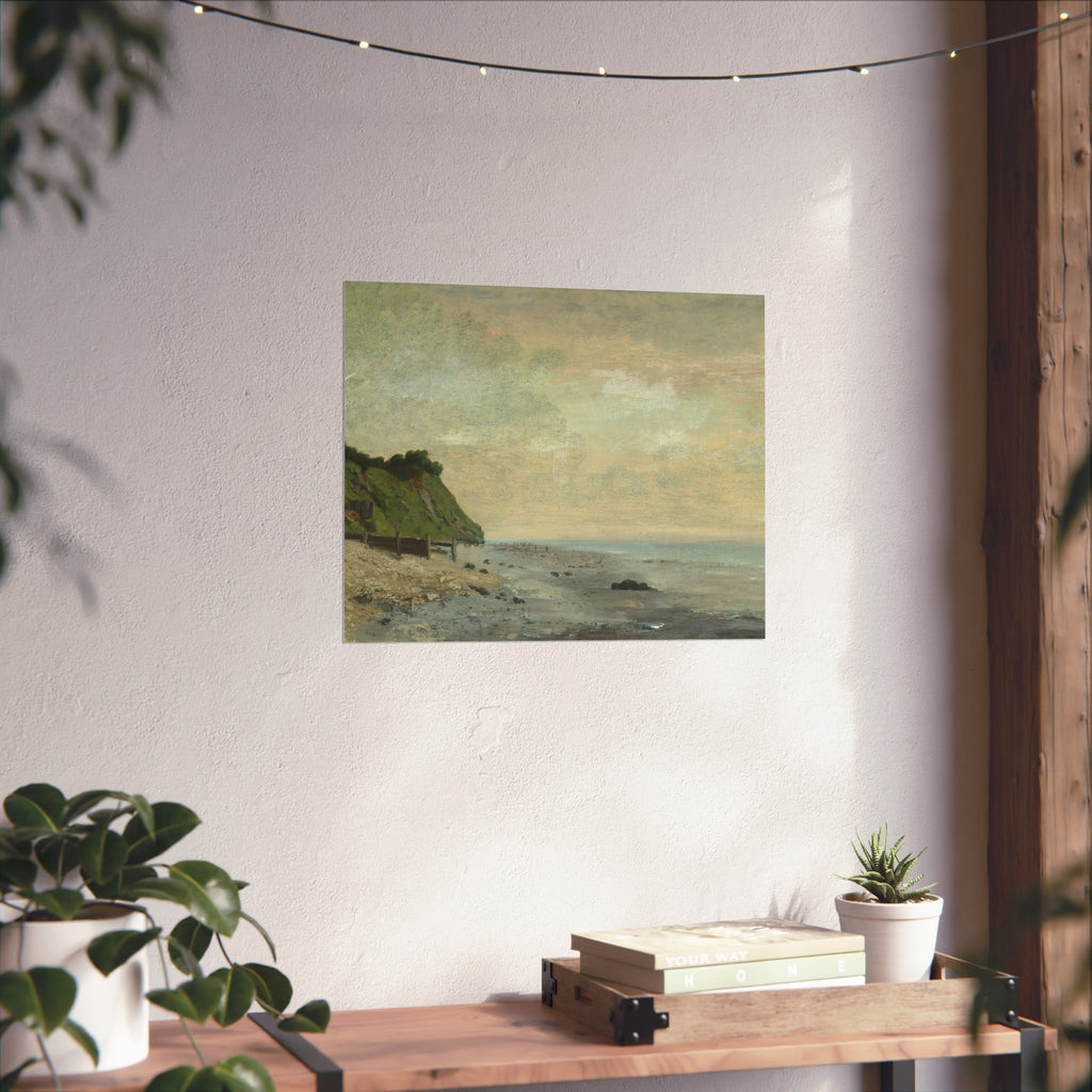 Gustave Courbet - Cliffs on the Sea Coast, Sunrise | Fine Art Poster
