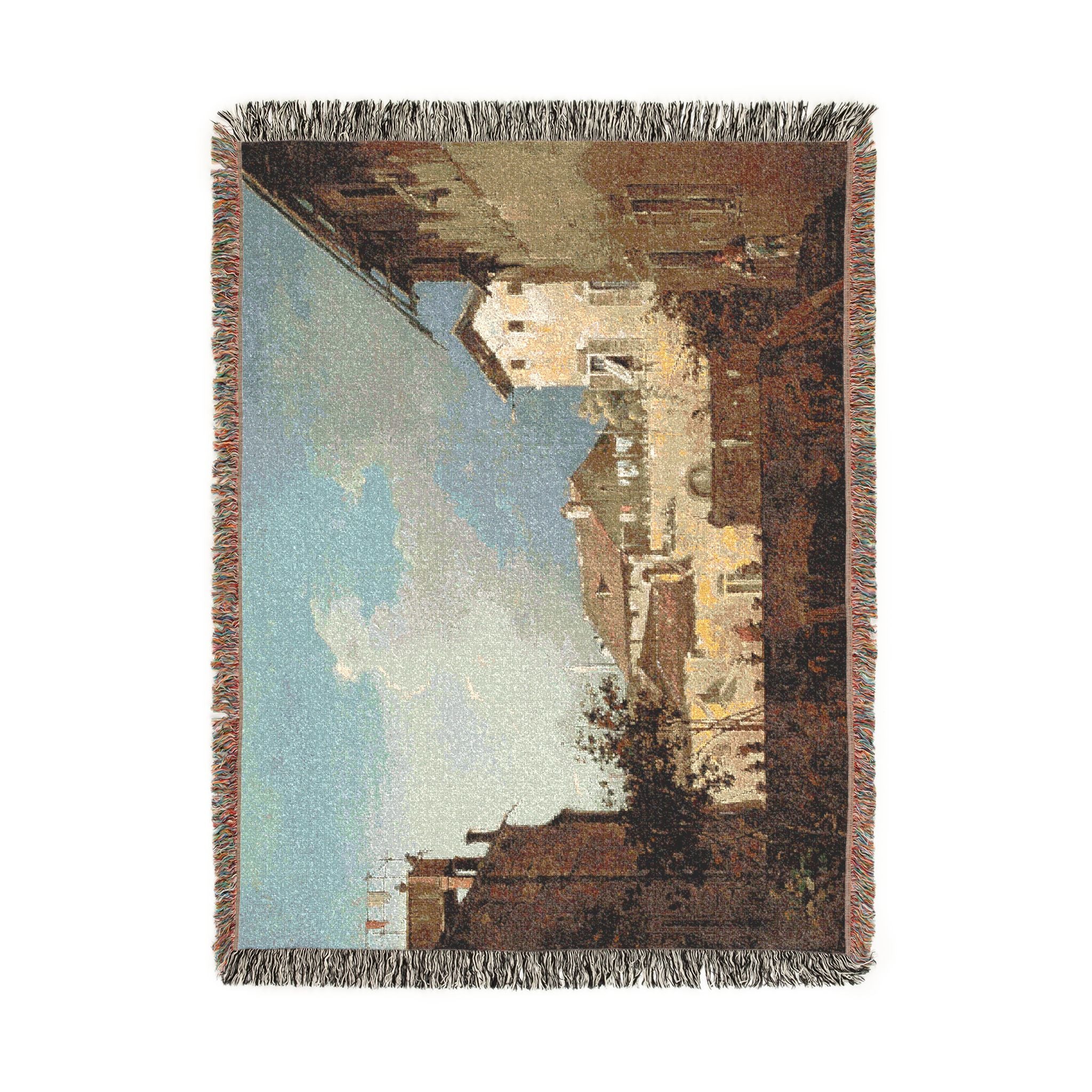 Follower of Canaletto - The Terrace | Woven Tapestry Blanket