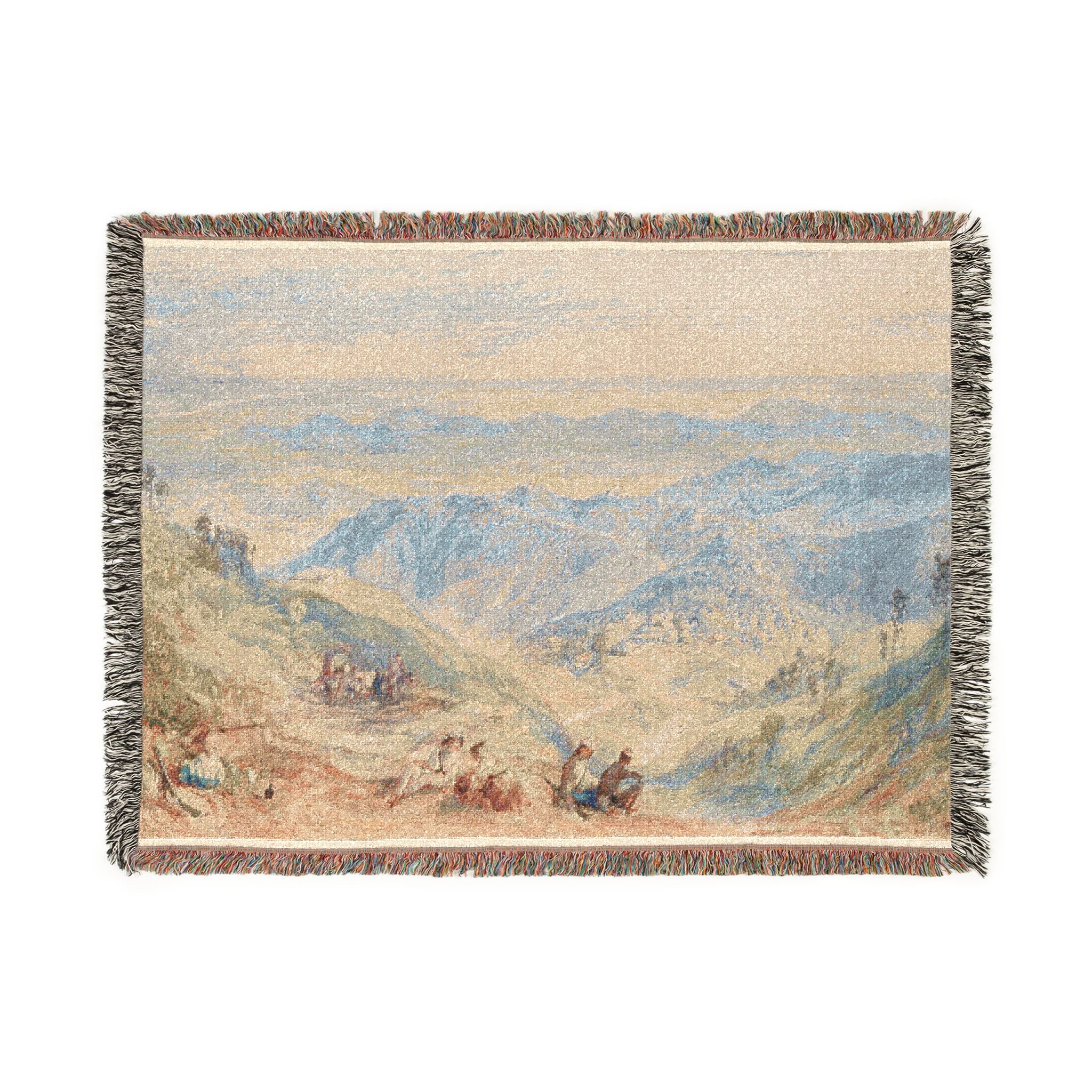 Joseph Mallord William Turner - Mussooree and the Dhoon from Landour | Woven Tapestry Blanket