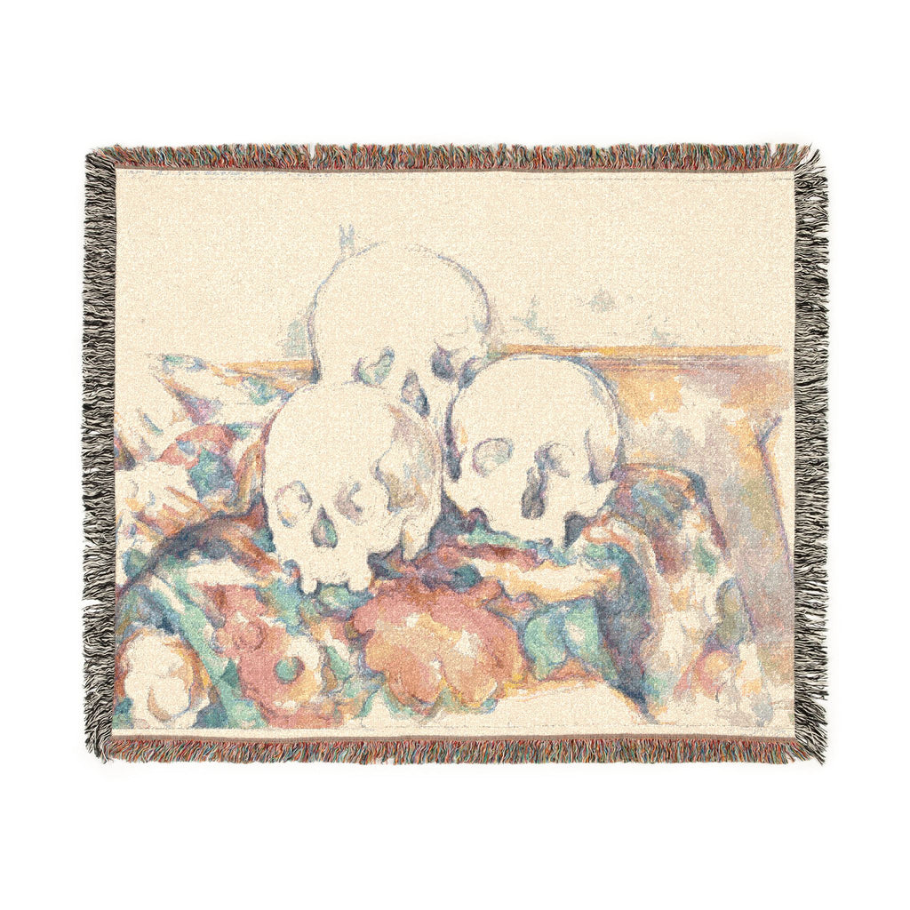 Paul Cezanne - The Three Skulls | Woven Tapestry Blanket