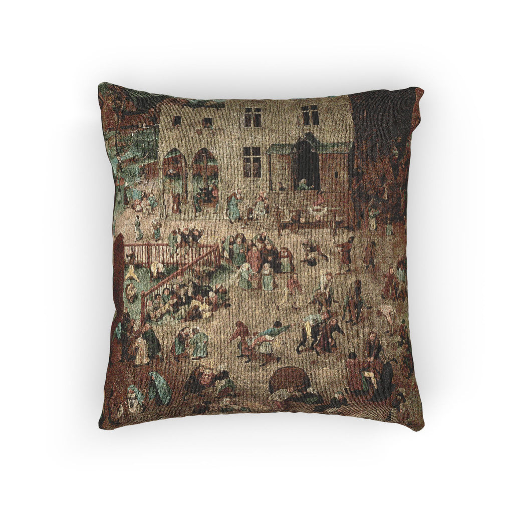 Pieter Bruegel the Elder - Children’s Games - Google Art Project | Woven Pillow