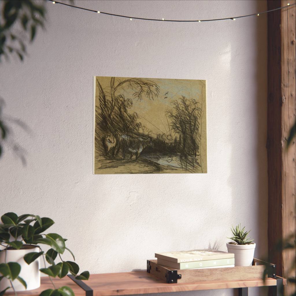 John Constable - Landscape with Cows | Fine Art Poster