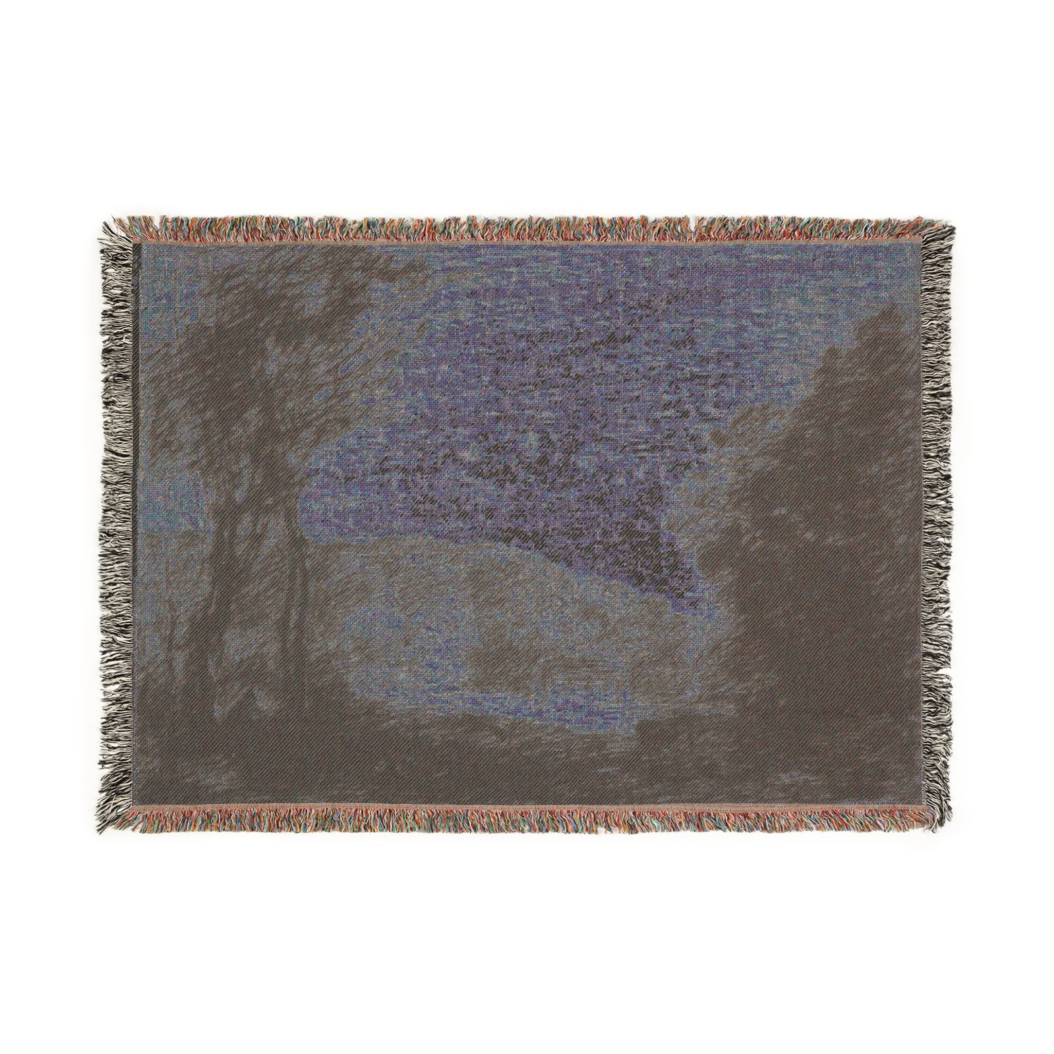 Jean Baptiste Camille Corot - Wooded Countryside | Woven Tapestry Blanket