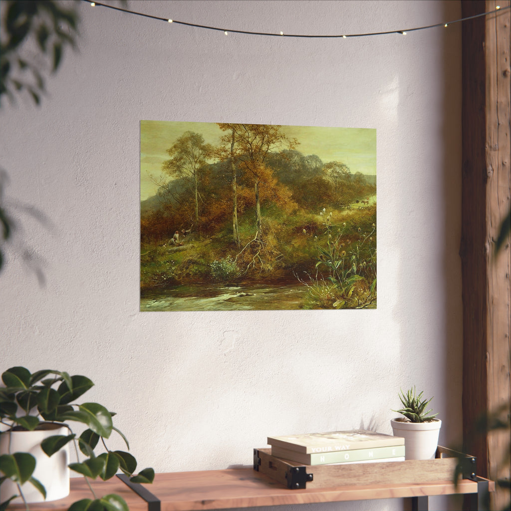 David Bates - Autumn River Scene, The Brook | Fine Art Poster