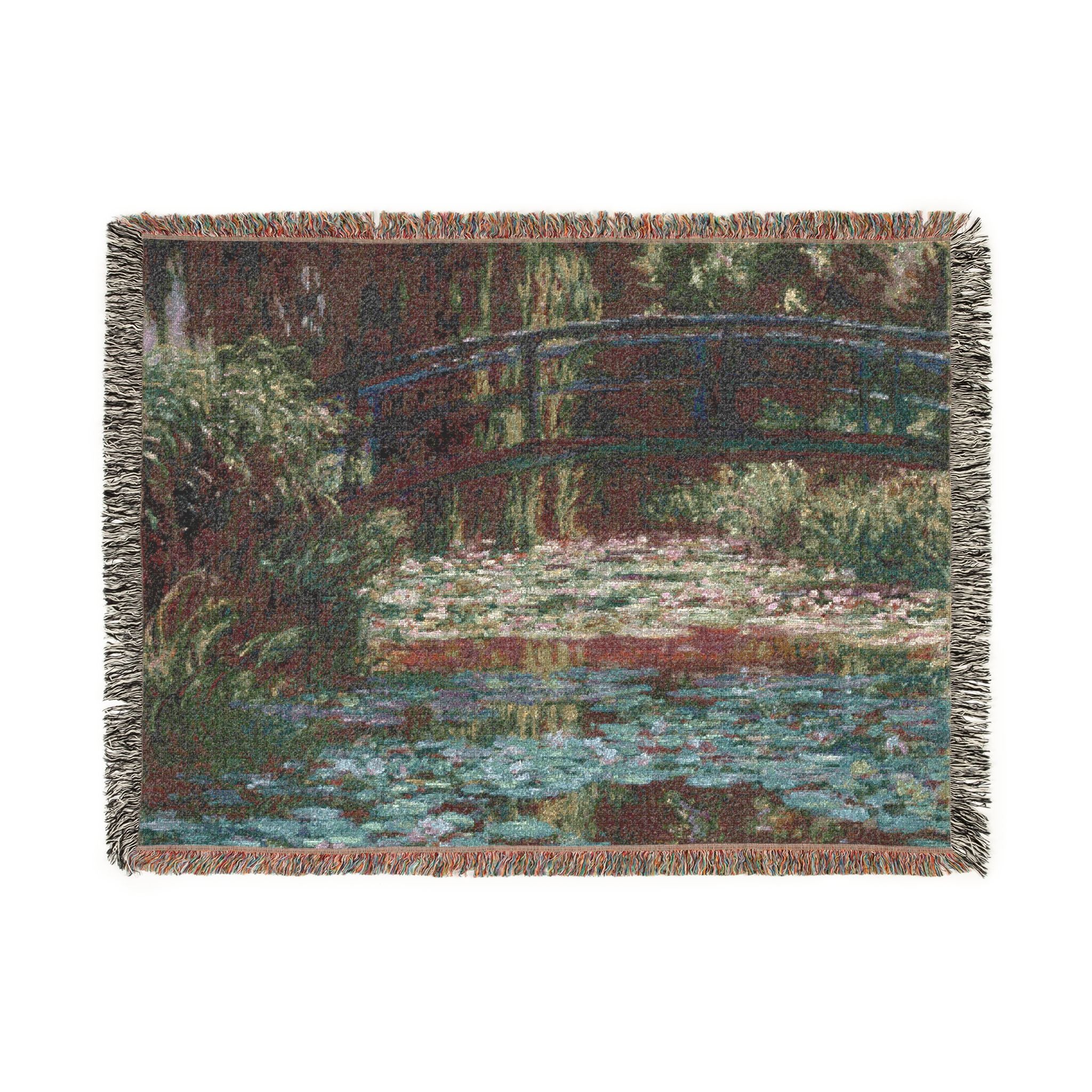 Claude Monet - Water Lily Pond | Woven Tapestry Blanket