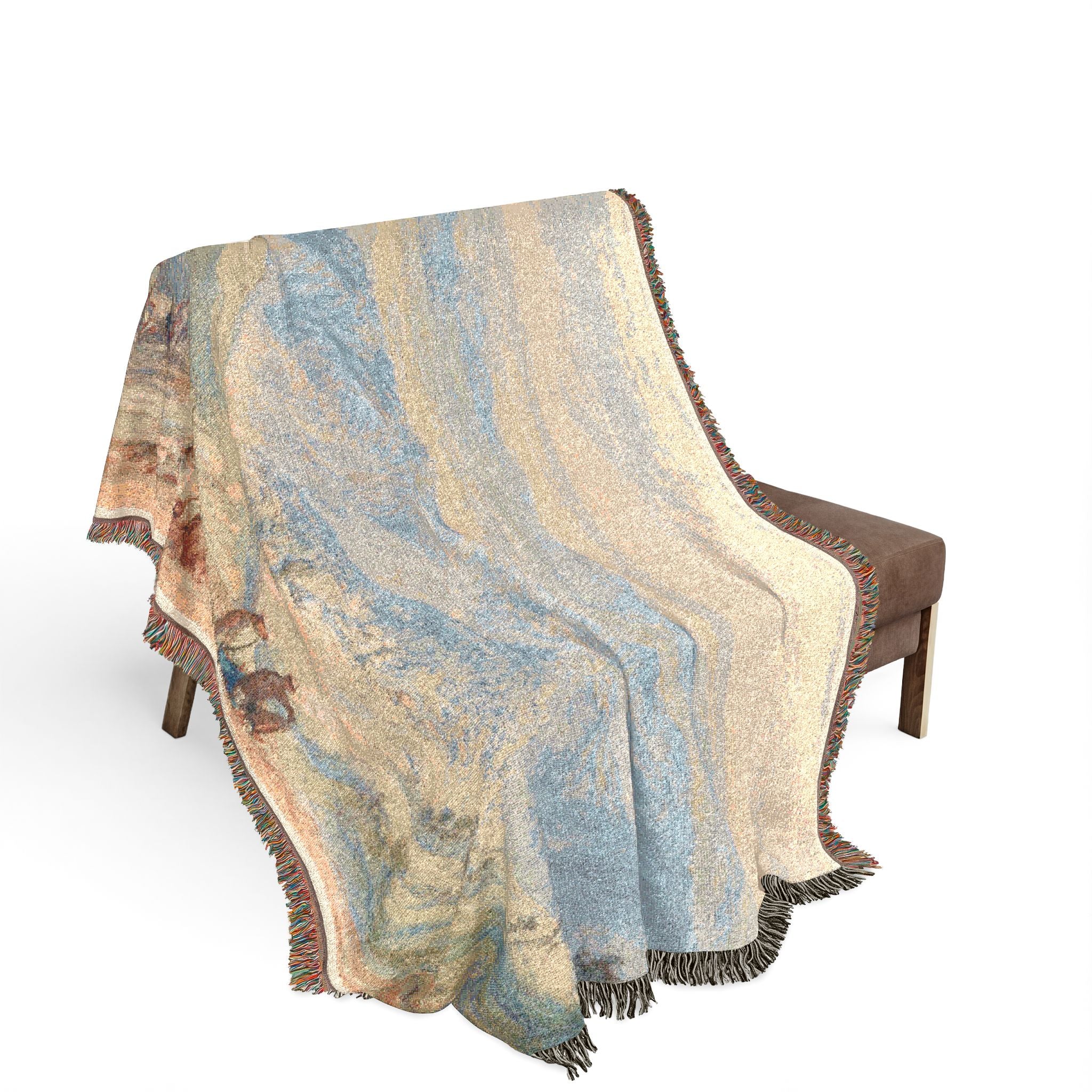 Mussooree and the Dhoon from Landour J. M. W. Turner Tapestry Blanket