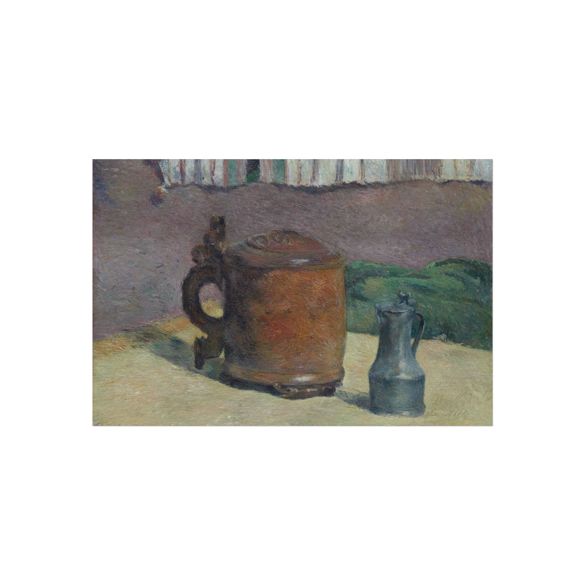 Paul Gauguin - Still Life: Wood Tankard and Metal Pitcher | Fine Art Poster