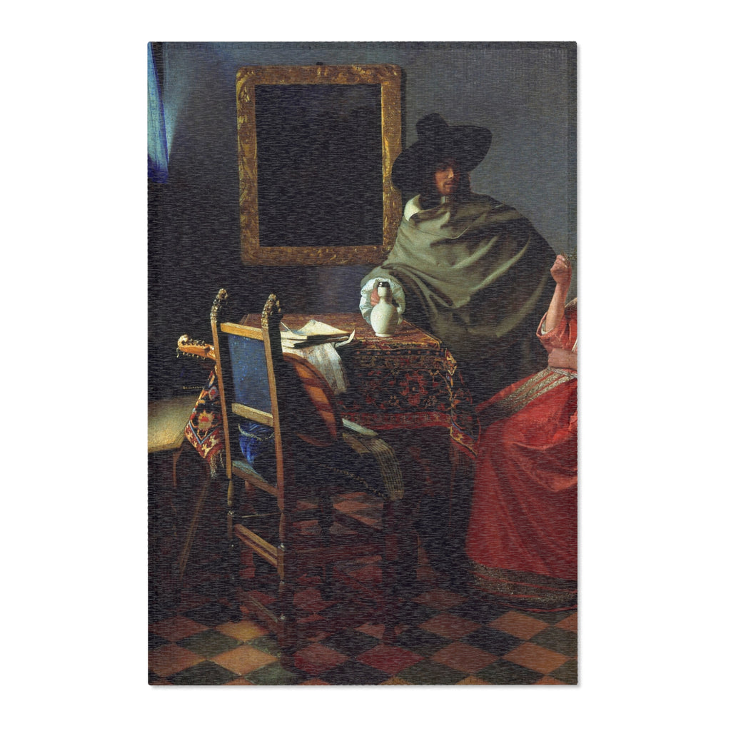Jan Vermeer van Delft - The Glass of Wine - Google Art Project | Area Rug