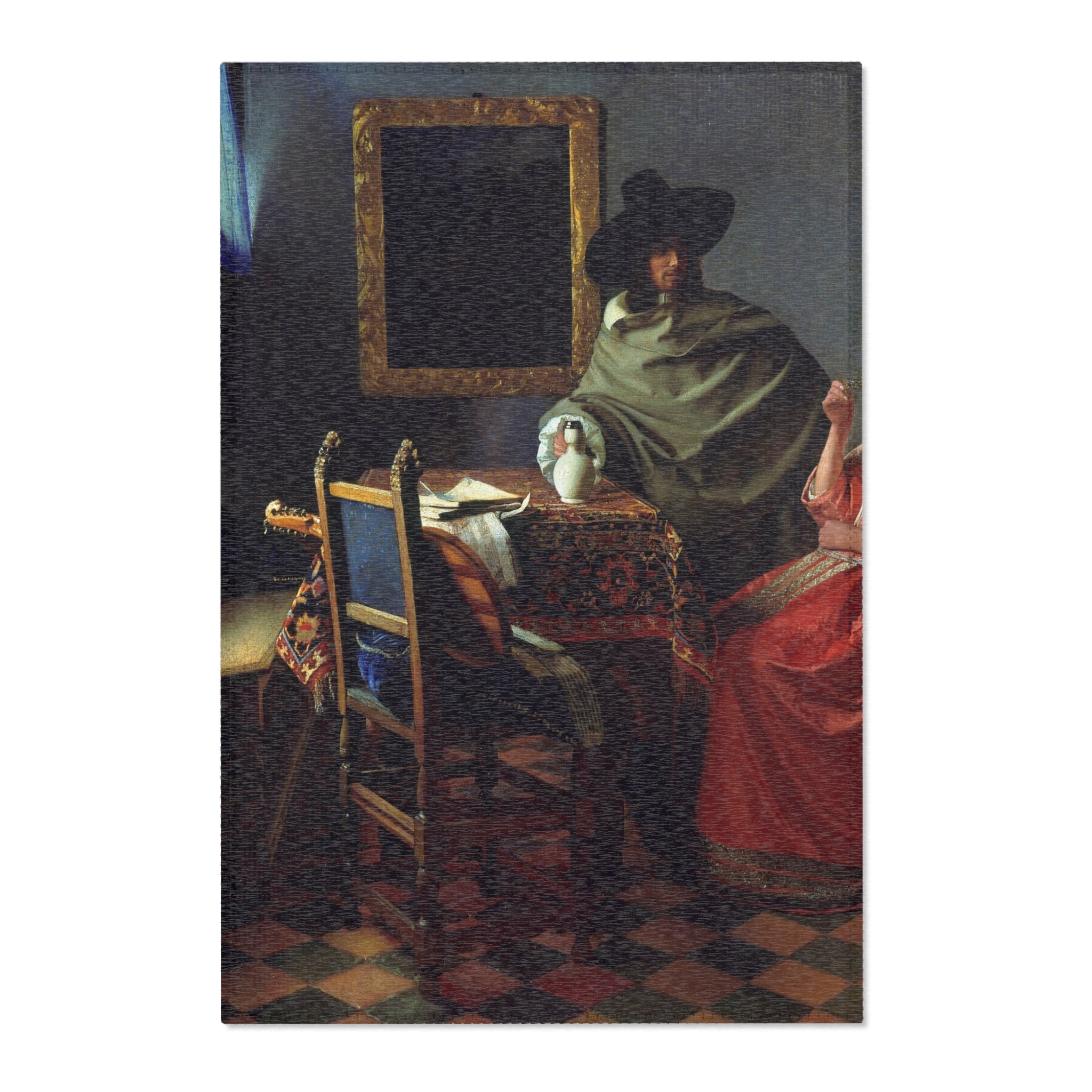 Jan Vermeer van Delft - The Glass of Wine - Google Art Project | Area Rug