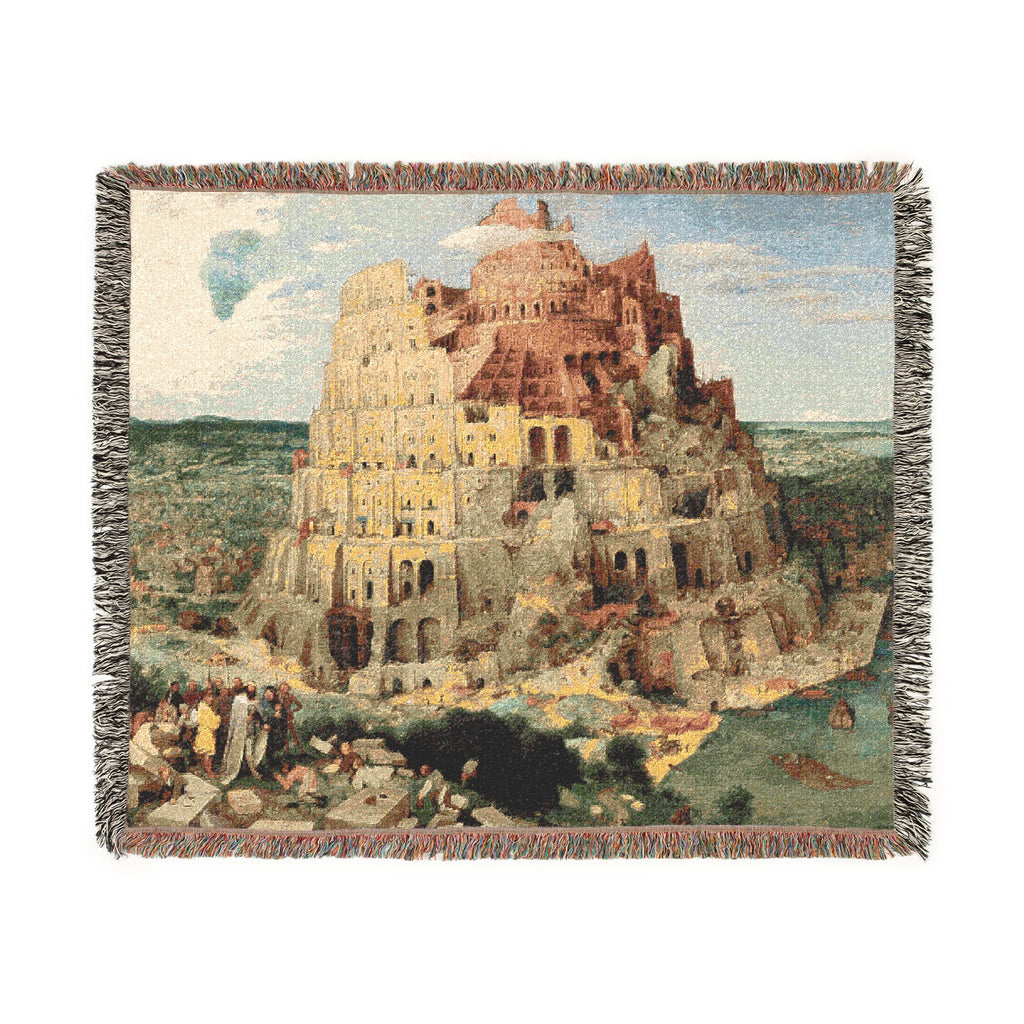 Pieter Bruegel the Elder - The Tower of Babel (Vienna) - Google Art Project - edited | Woven Tapestry Blanket
