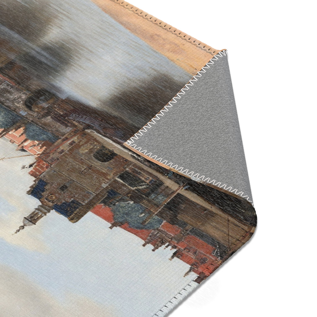 Johannes Vermeer - View of Delft - 92 - Mauritshuis | Area Rug