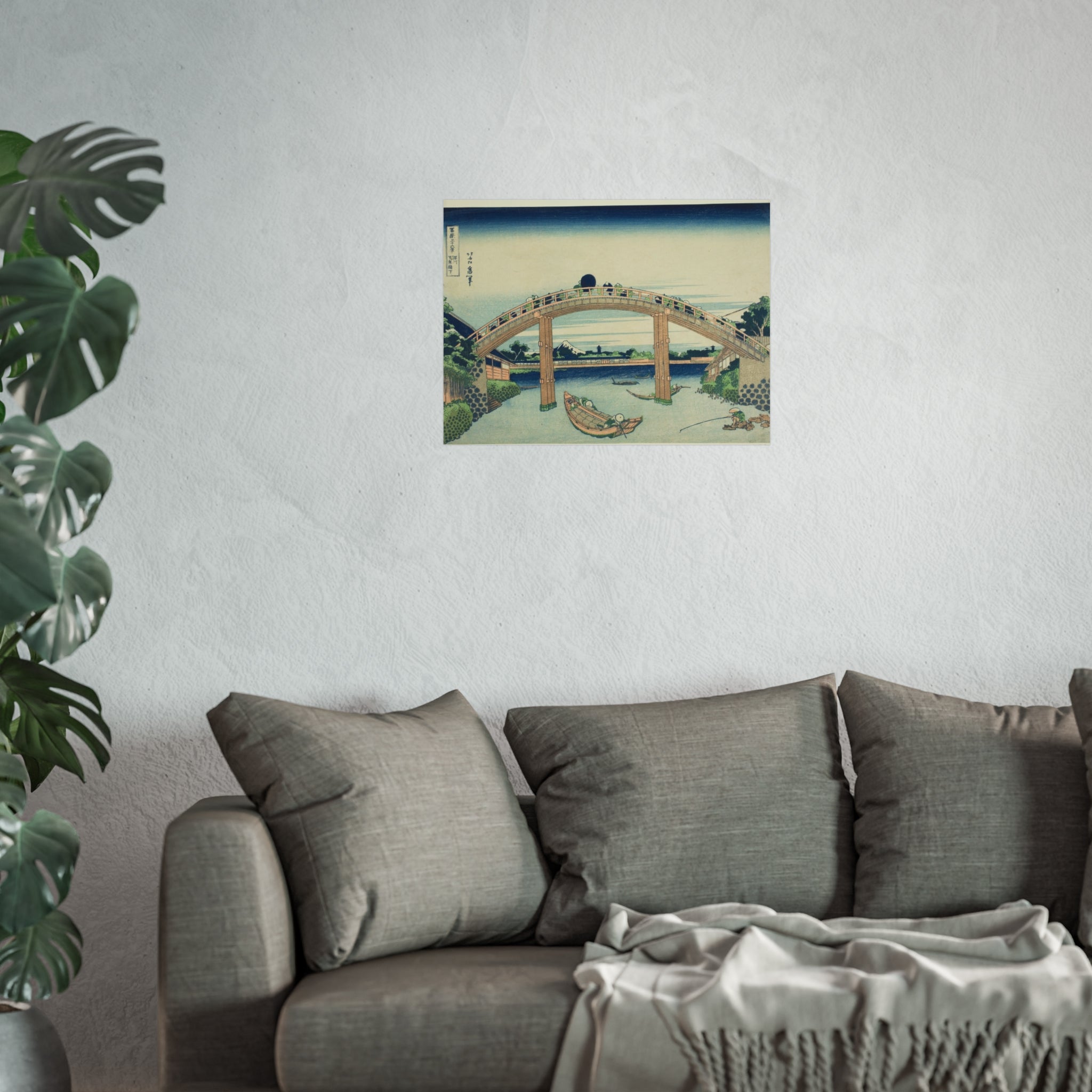 Katsushika Hokusai - Beneath Mannen Bridge in Fukagawa | Fine Art Poster