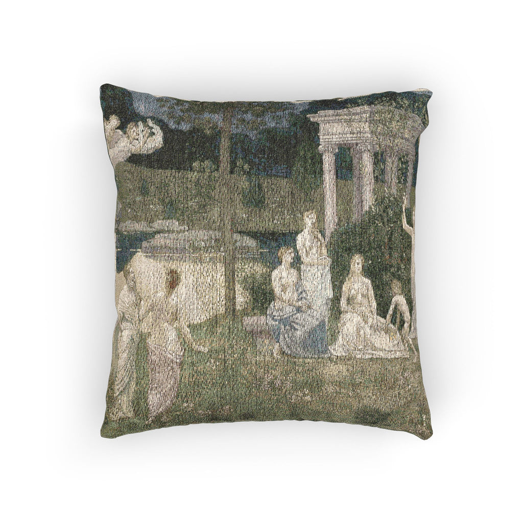 Pierre Puvis de Chavannes - The Sacred Grove, Beloved of the Arts and the Muses | Woven Pillow