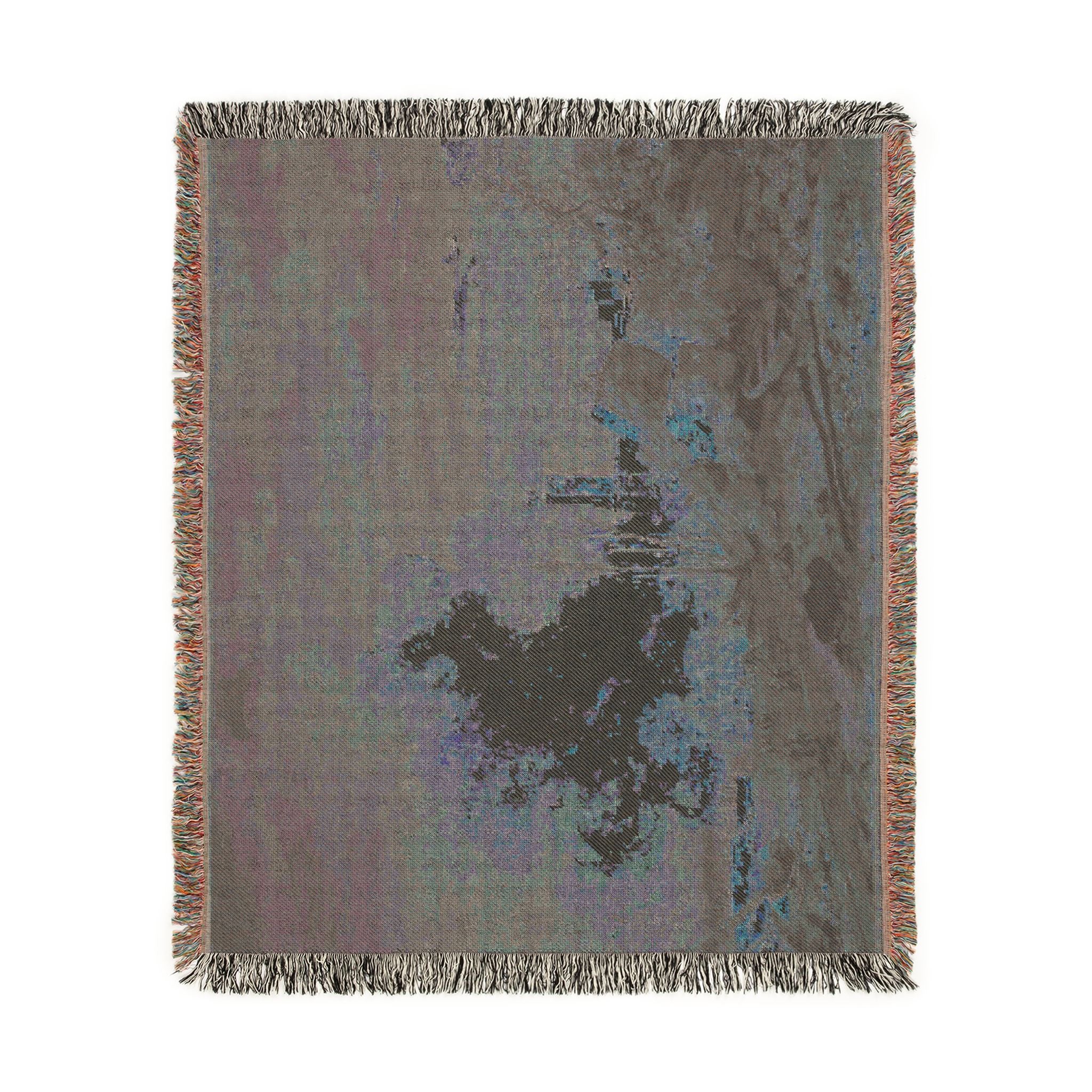 Louis Gabriel Moreau - Fire in the Port | Woven Tapestry Blanket