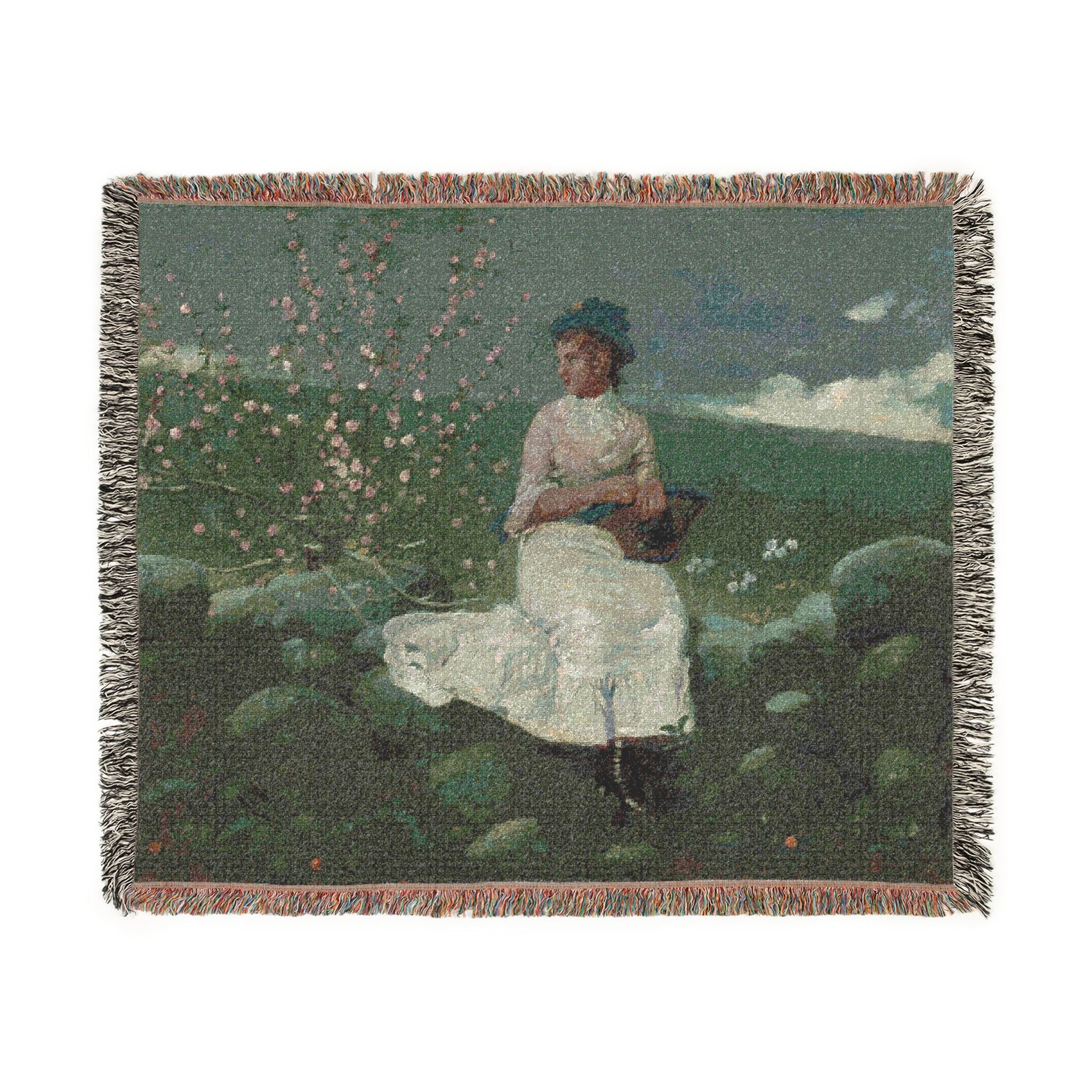 Peach Blossoms Winslow Homer Tapestry Blanket