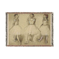 Hilaire Germain Edgar Degas - Three Studies of a Dancer in Fourth Position | Woven Tapestry Blanket