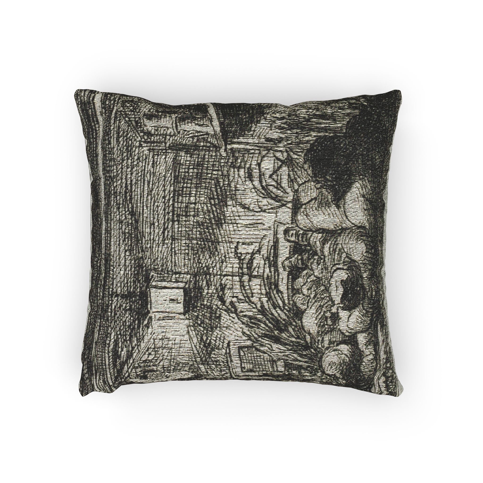 Charles François Daubigny - Bedding Down on the Boat (Night on the boat) | Woven Pillow