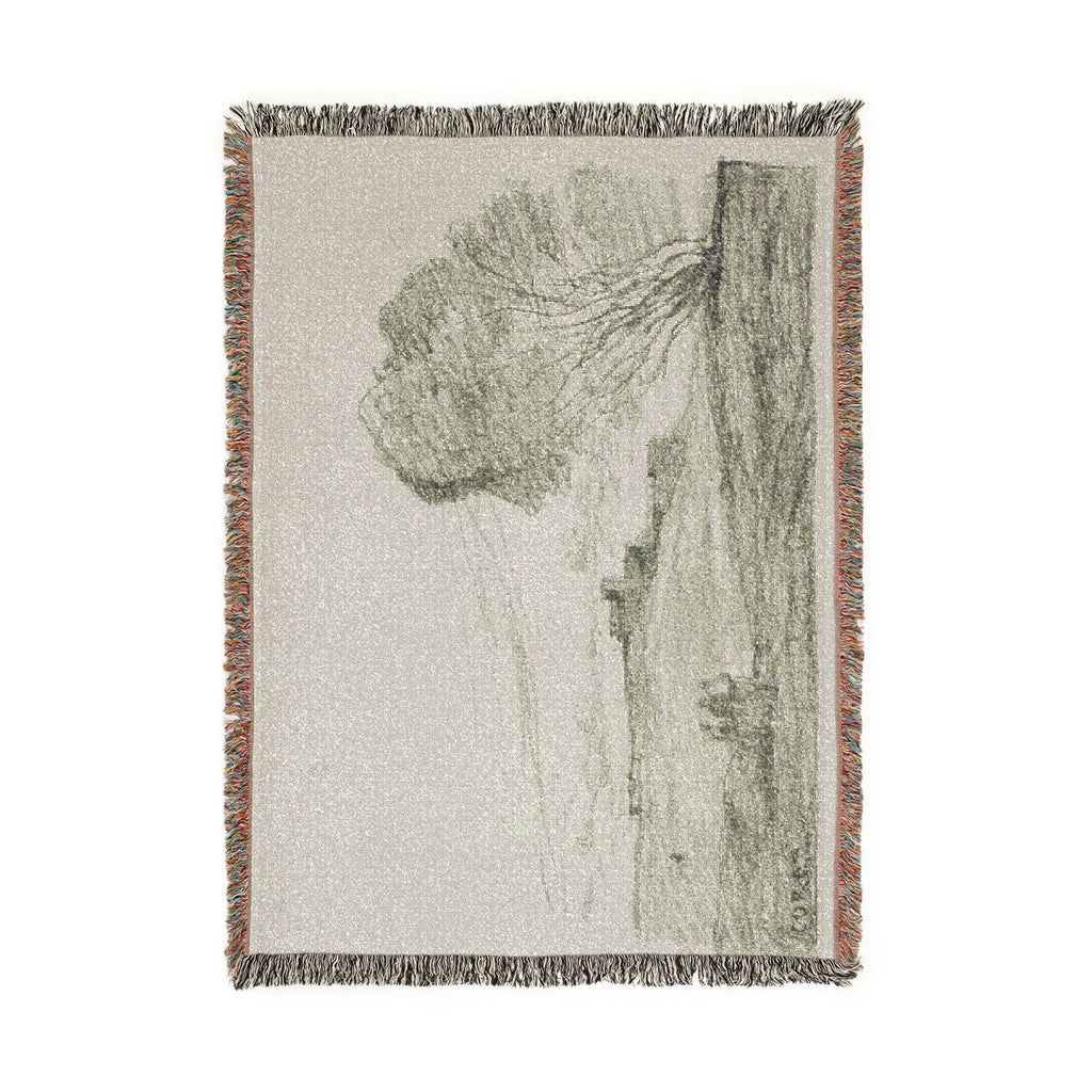 Jean Baptiste Camille Corot - The Isolated Fort | Woven Tapestry Blanket